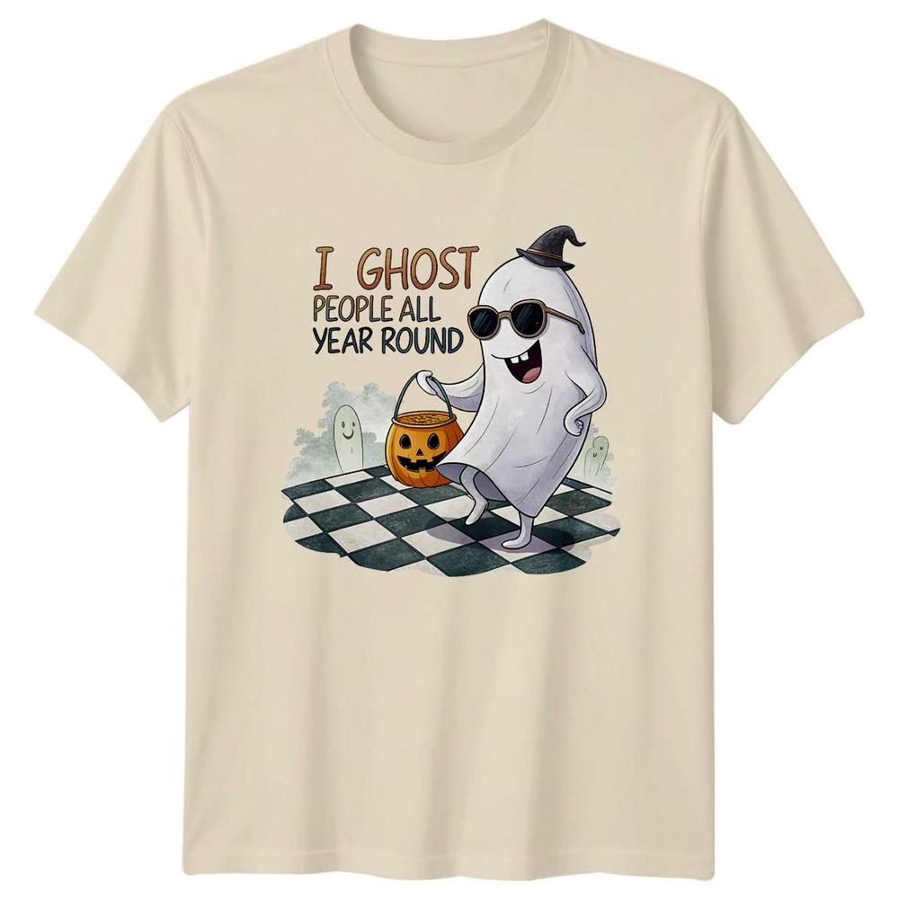 I Ghost People All Year TShirt Introvert Halloween Gift For Him And Her