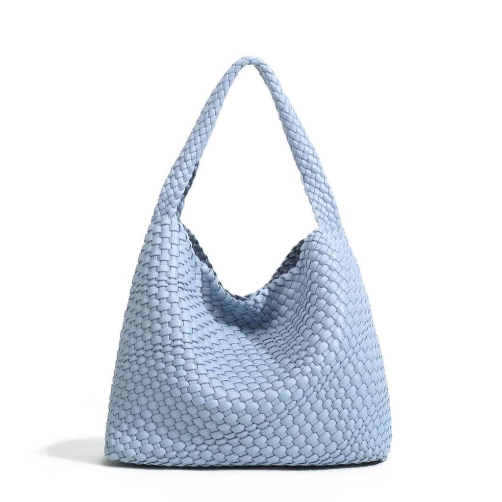 Handmade Woven Women's Tote: Large Capacity, Versatile Bucket Bag for Autumn/Winter - Perfect for Commute or Mother-Child Use
