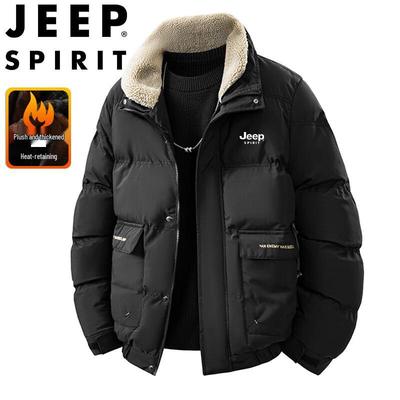 JEEP SPIRIT Men's Winter Stand Collar Padded Jacket