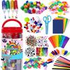 Arts and Crafts Supplies for Kids - Craft Art Supply Kit for Toddlers Age 4 5 6 7 8 9 - All In One D.I.Y. Crafting School Kindergarten Homeschool Supp
