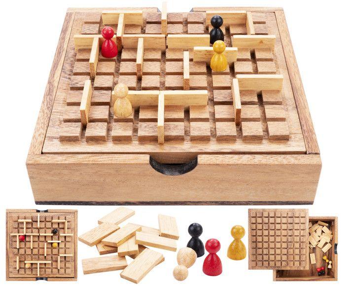 Le Corridor - Jeu de Stratégie- Coffret en Bois Ecologique - Capes et Taureaux en Bois - 2- 4 joueurs - 350450 - 6 ans et +
