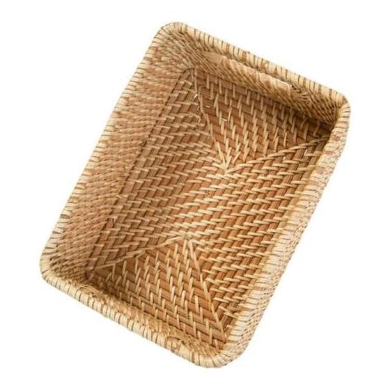 NITORI Rattan Basket RD-001 Quarter Width 19 x Depth 26 x Height 12cm Natural 8421034