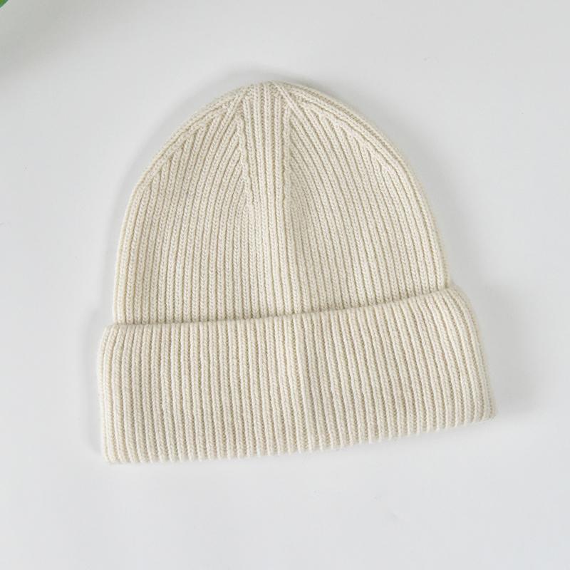 Wholesale Winter Long Rabbit Hair Beanie Wool Knitted Beanie Hat for Women Wholesale Angora Knitted Cuff Beanie Caps белый