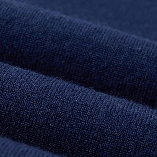 Men Fall Winter Sweater with Stretchy Cuffs And Hem Round Neck Thickened Keep Warm Solid Color Long Sleeves Mid Length Top