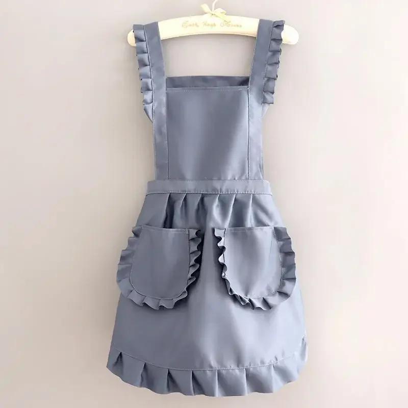 1 Stück Süßes Koreanisches Schürze Weiblich Nagelstudio Küche Kaffee Overalls Hauskochen Reinigung Ärmellose Schürze Dropshipping