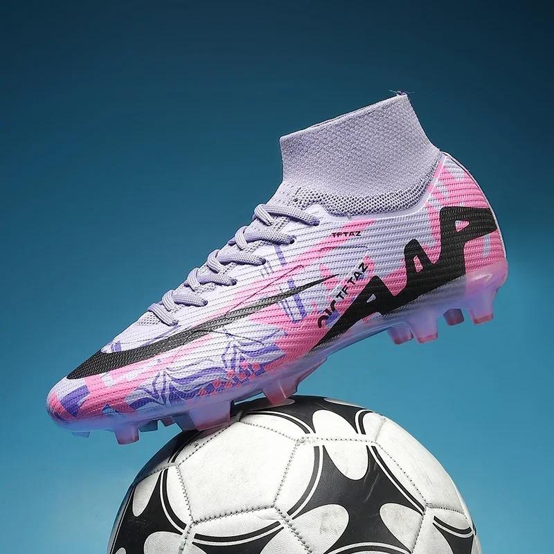

Men Football Boots Unisex Turf Futsal Match Soccer Cleats Grass Breathable Soccer Shoes Outdoor Non-slip Professional Training 35