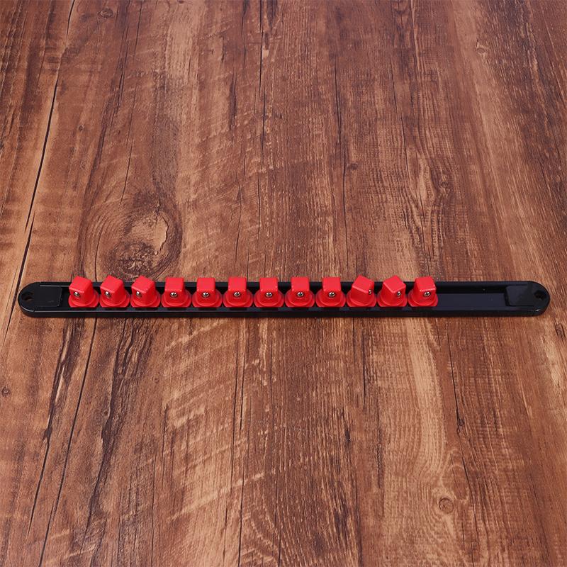 1/2 1/4 3/8 Socket Clip Rail Holder Socket Sliding Stand Sleeve Rail Rack Tool 360° Swivel Socket Organizer Abs Socket Organizer