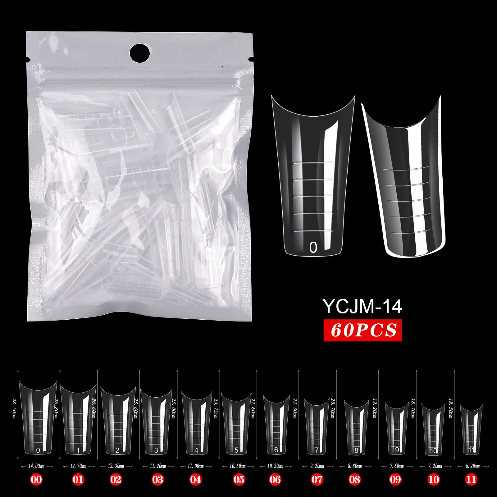 

Двойные формы системы наращивания ногтей, шпильки/гроб/миндалевидные формы с полным покрытием для ногтей, УФ-гель, пластиковые формы для быстрого наращивания накладных ногтей 14