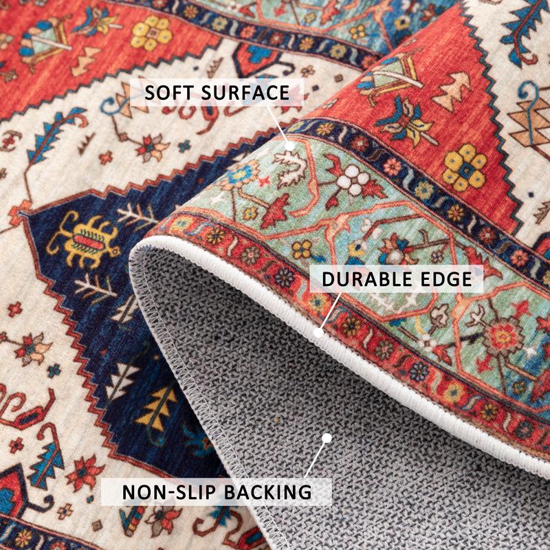 Dywanik z kaszmiru w stylu perskim do prania na plecach składany można prać w pralce dywanik do sypialni dywanik nocny dywanik do przedpokoju dekoracja domu