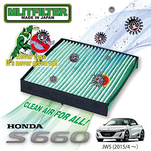 Emrit Filter Honda S660 (JW5) Air Conditioner Filter D-040_S660 Pollen Prevention Antibacterial Antifungal Anti-odor
