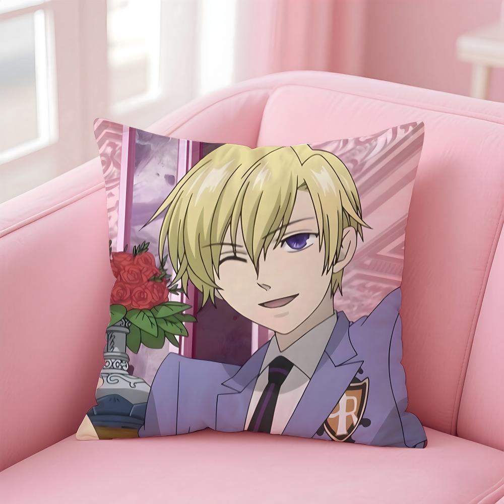 O-Ouran High S-School Host Club Cushion Cover Home & Car Multi-Scene Pillow Cover - Reversible, Soft & Durable For Daily Use