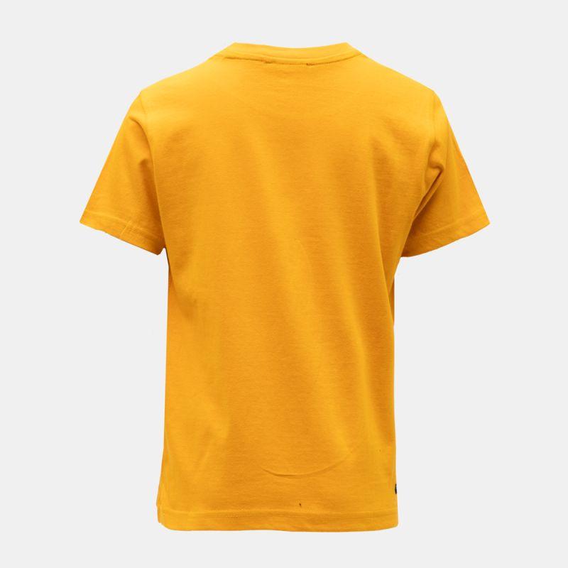 Tee shirt jaune coton imprimé squelette skieur Enfant DEELUXE 74