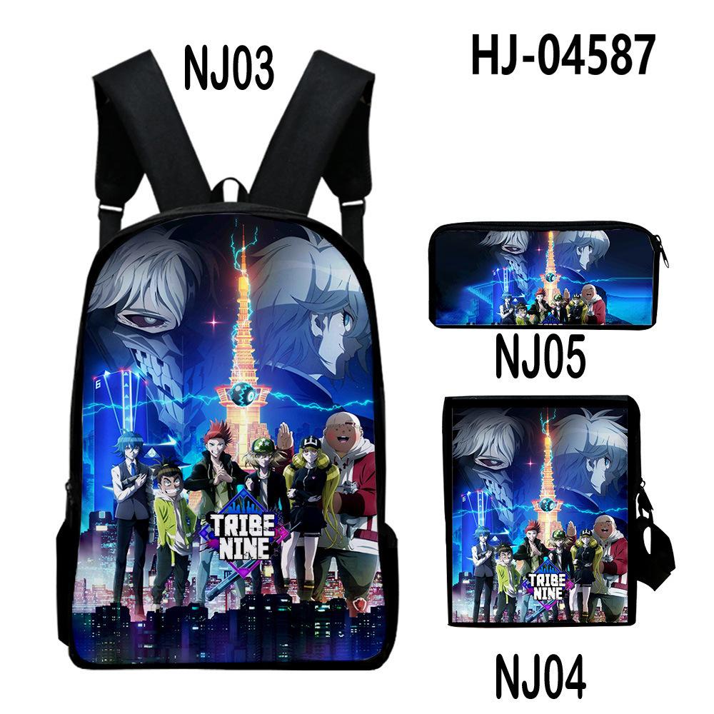 Classique Populaire Mignon tribu neuf Impression 3D 3 pièces/Ensemble élève Sacs d'école Sac à dos pour ordinateur portable Sac à dos Sac à bandoulière incliné Trousse à crayons
