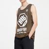 Li Ning Basketball Series Letter Print Loose Sleeveless Tank Top Men Tops Black Oil-Yellow AAYP099-1