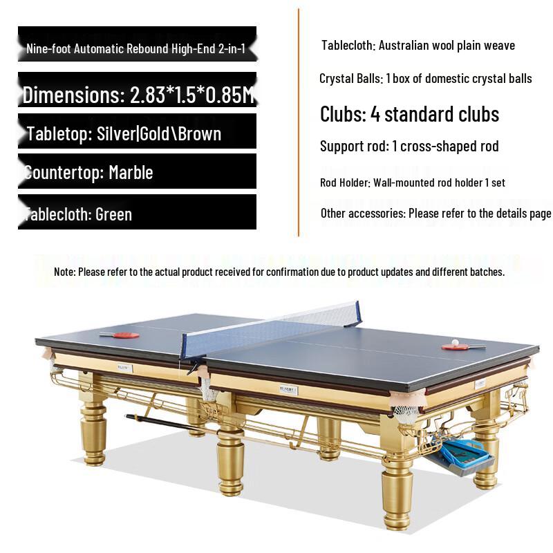 Bojue Standard Marble 8-Ball Billiard Table
