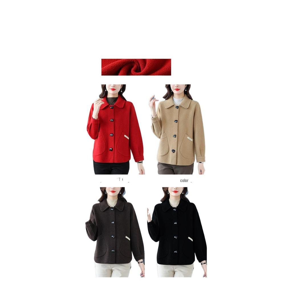 350g Dámský vlněný kabát petite - Kolekce podzim/zima 2025: Krátký kardiganový kabát