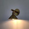 Handcrafted Cone‑Shade Brass Wall Sconce – Modern Minimal Light