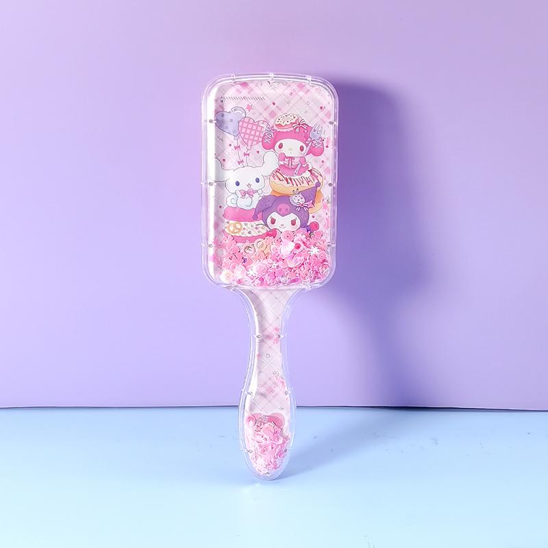 Kawaii Sanrio Kuromi Air Cushion Massage Combs My Melody Cinnamoroll Comb Hair Brush Hairdressing Tool Girls Gift