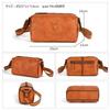 Whatna Antique-Style Tanned Natural Cowhide Leather Shoulder Bag for Men, Mini Crossbody Bag, Chest Bag, Small Business Bag, Fits iPad Mini, Shoulder