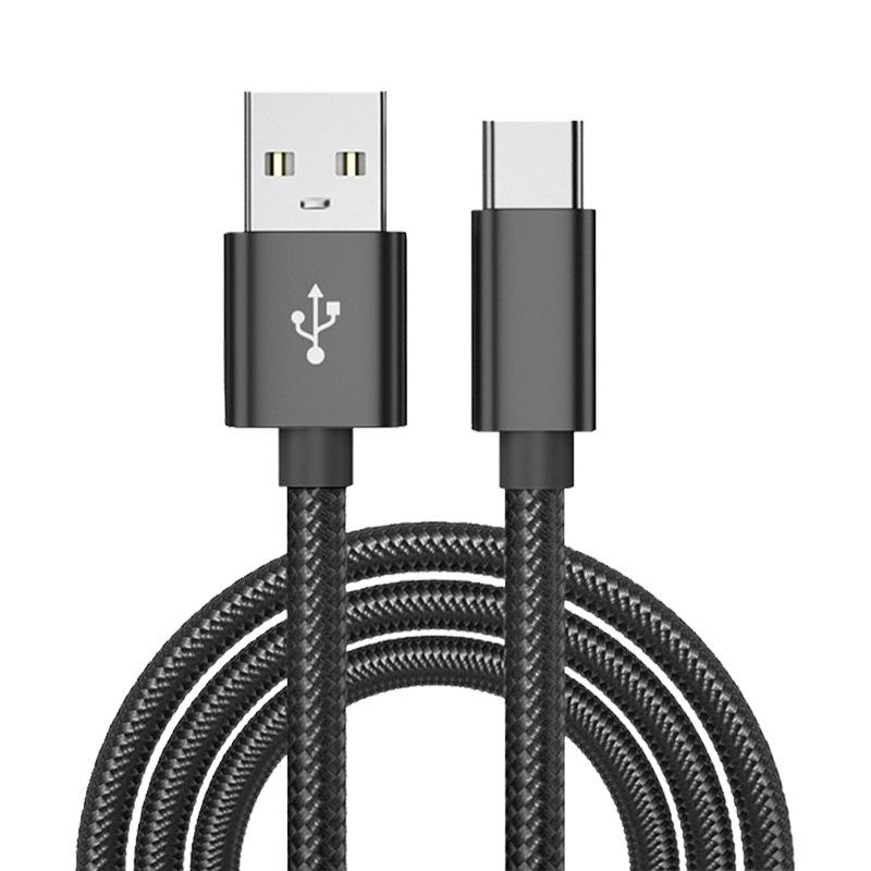USB Fast Charging Braided Type-C Data Cable for Mobile Phones