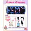 Trendy Fun for Large Pencil Case Big Capacity 3 Compartments Pencil Pouch Cute Cartoon Character Cool Pen Bag with Zipper for Girls Teens Estuche