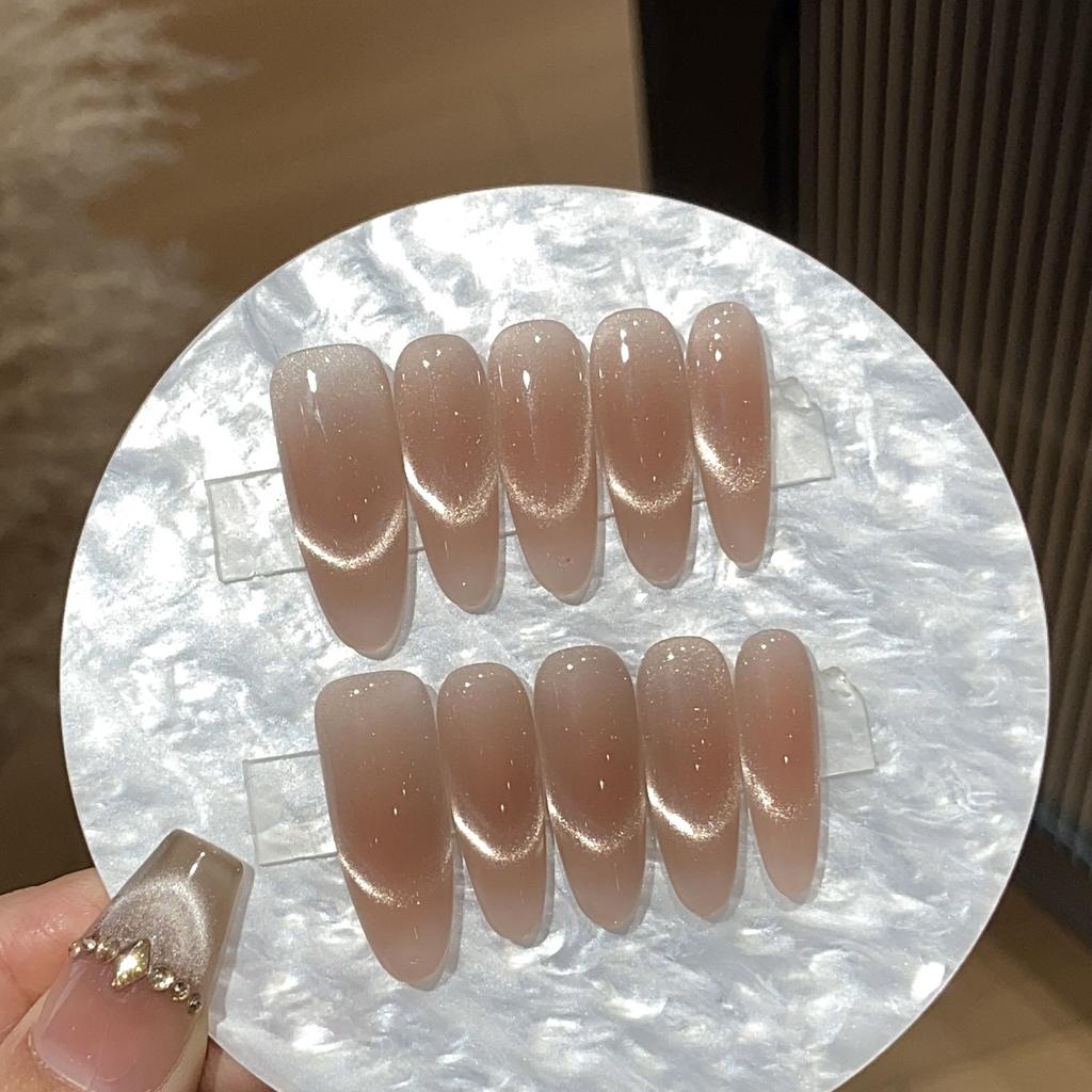 Handmade Daily Versatile Simple Style Ice-transparent Smile Cat Eye Yuedong Removable Wearable Armor