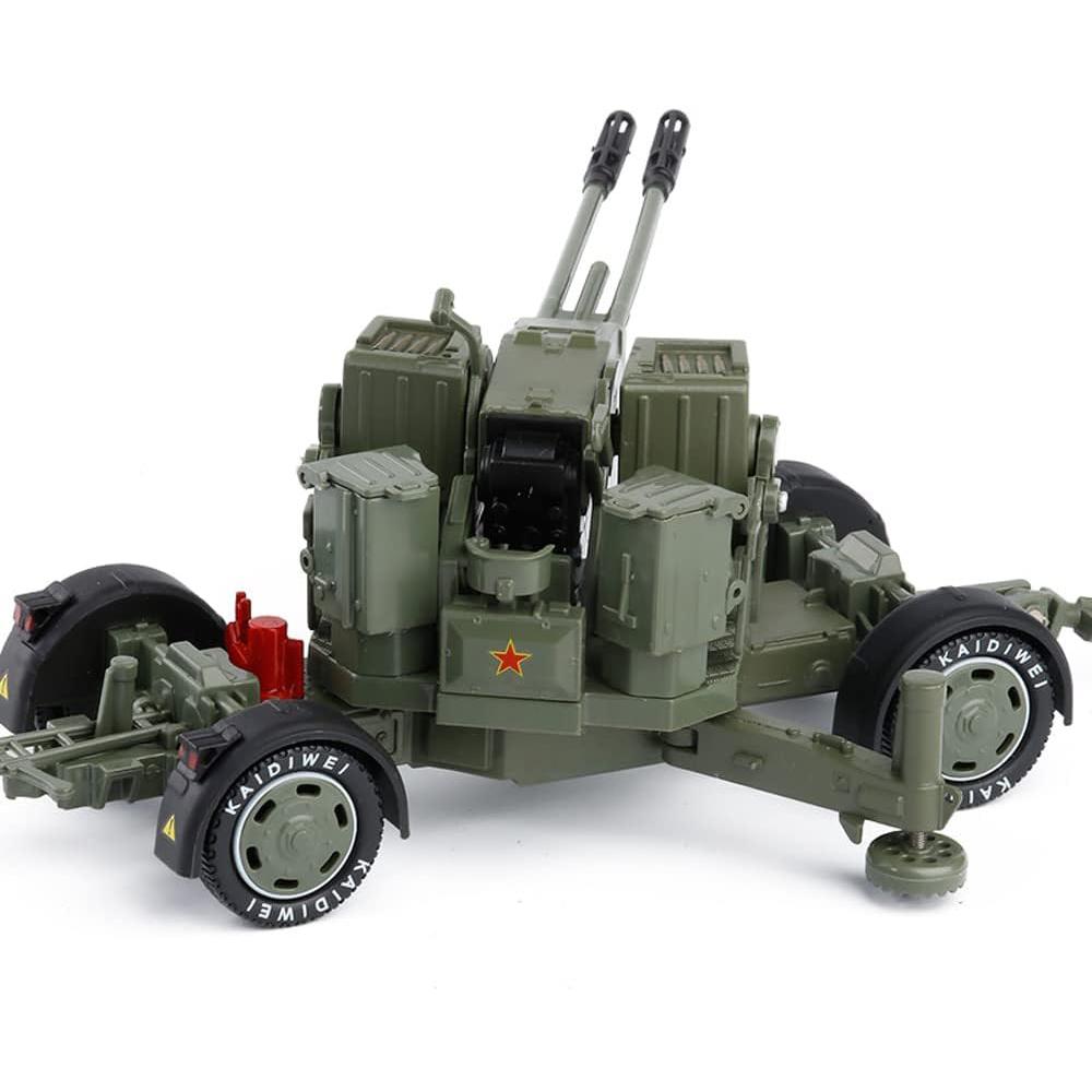 1/35 Samochód z napędem pull back, armata przeciwlotnicza Flak Double Runner, moździerz, wyrzutnia rakiet, wojskowy model ze stopu metali, samochód zabawkowy dla dzieci, samochody z odlewu metalowego, zabawki