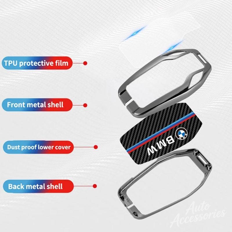 Car Key Case Cover Bag Keychain Accesories For Bmw 1 3 5 7 Series X1 X3 X5 X6 X7 F30 G20 F34 F31 G30 G01 F15 G05 I3 M4 Series
