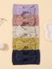 5pcs/set Cute Bows Baby Girls Headbands Elastic Soft Nylon Newborn Head Wrap Tie Turban Infant Headwear Kids Hair Accessories