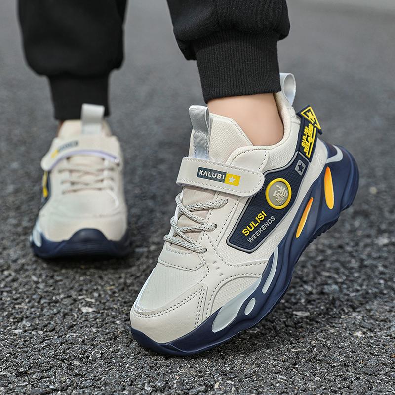 Kids Lightweight Leather Tennis Sports Sneakers Boys Girls Walking Running Casual Shoes for Spring Autumn Winter Child Students