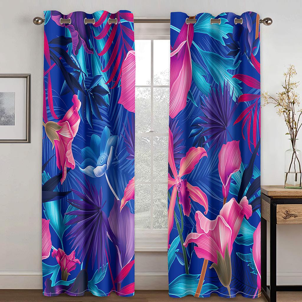2 Panel Rotating Color Innovative Curtains Visual Impact Applicable Living Room Bedroom Kitchen Balcony Window Decoration