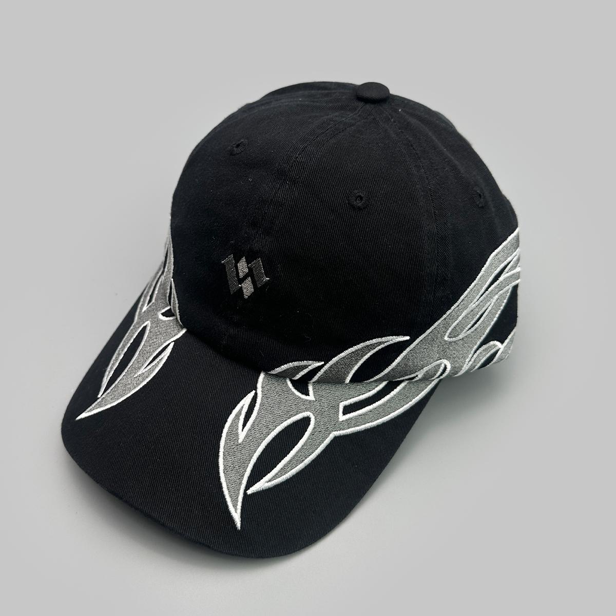 Chapeaux de Baseball Hip Hop de Niche Drapeau Flamme Lettre Nouveau Unisexe Pare-soleil Personnalisé Polyvalent Bloc Mode Rétro Casquettes à Visière (as the picture,52-60cm)