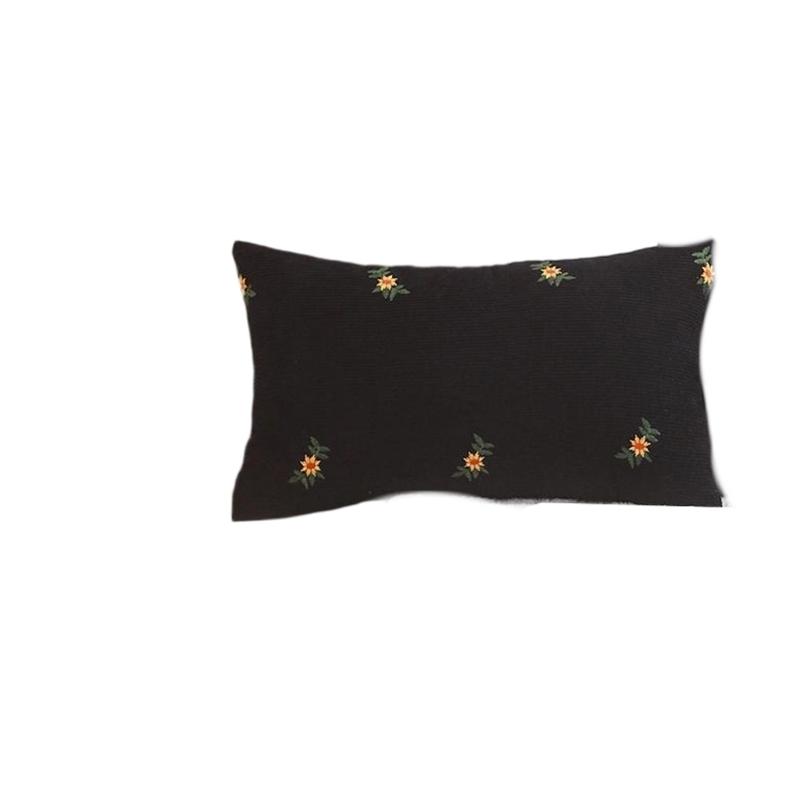 Elegant Embroidery Corduroy Cushion Cover Breathable Easy Caring Comfortable Bedroom Living Room