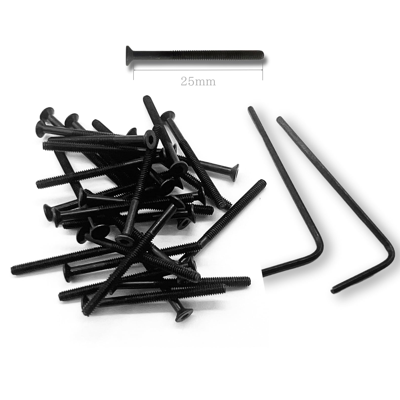

TAGATORON M2 Flat Head Cap Screw Bolt [High Strength Hardened Finish] L-Wrench Included (25мм (Набор из 30 шт.))