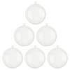 6 Pieces Clear Plastic Craft Ornaments Customizable Christmas Baubles for Tree Decoration Seasonal Displays Accessory