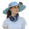 Solar Fan Hat UPF 50+ UV Protection Hat with Detachable Cooling Fan Breathable Men Women Summer Outdoor Activities Fishing Wide Brim Sun Cap