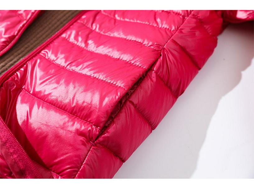 Women's Mid-Length Lightweight Hooded Down Jacket - 2025 Autumn/Winter Slim Fit Plus Size Outerwear