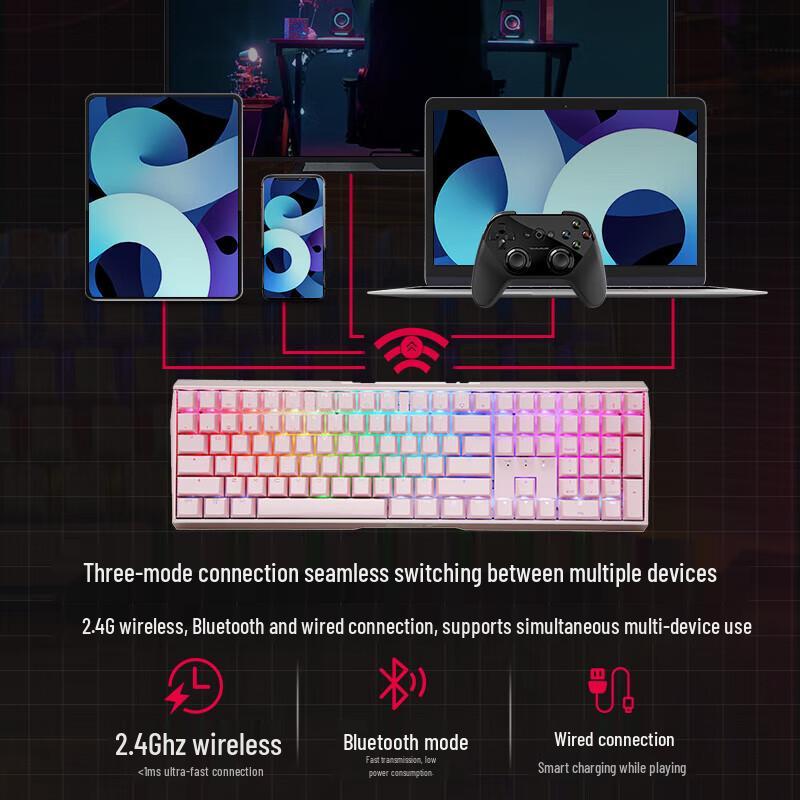 

Cherry MX3.0S Tri-Mode RGB Wireless Mechanical Gaming Keyboard