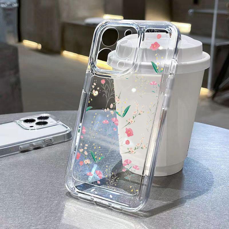 INS Small Floral Flowers Soft Silicone Phone Case For Xiaomi Redmi Note 14 13 12 Pro Plus 12S 11S 11 10 Redmi 12 13C Clear Cover