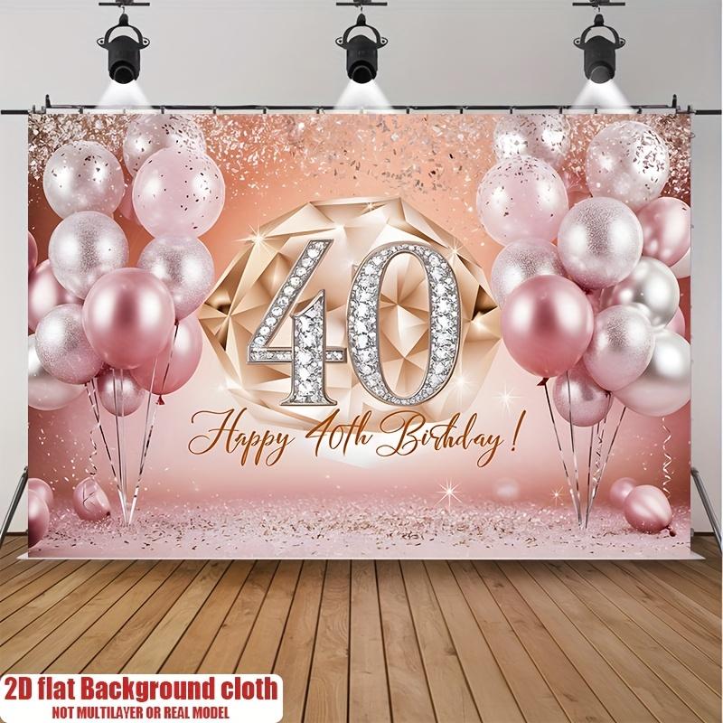 2D plane  background decoration photos for a 40th birthday party  polyester banner decorations