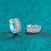 Sterling Moissanite Stud Earrings Women Elegant Hoop Design Lightweight Daily Wear Jewelry