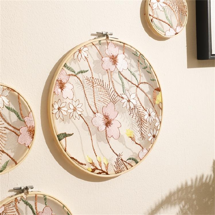 4 Hanging Knitted Flower Wall Decoration Handmade Boho Wall Baskets for Room