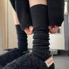 Black Really Makes One Look Slim! The Relaxed Vibe for Fall and Winter~ Leg Warmers Made of Children's Wool, Thick Style