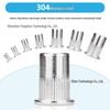 165-Piece Stainless Steel Rivet Nut Kit (M3-M10, Flat Head, Knurled)