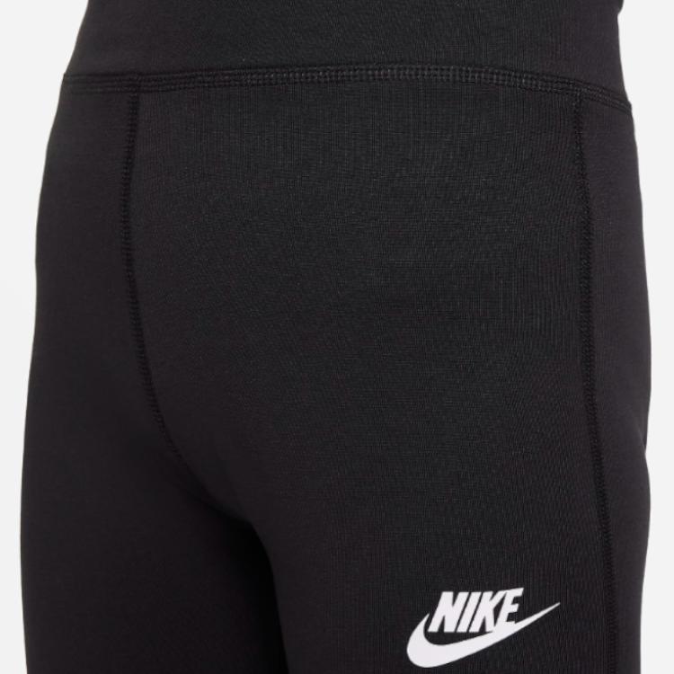 Nike Kids Knitted Sports Pants Sportswear Favorites Logo Print High Waist Slim Fit Kids Pants Black FJ6169-010