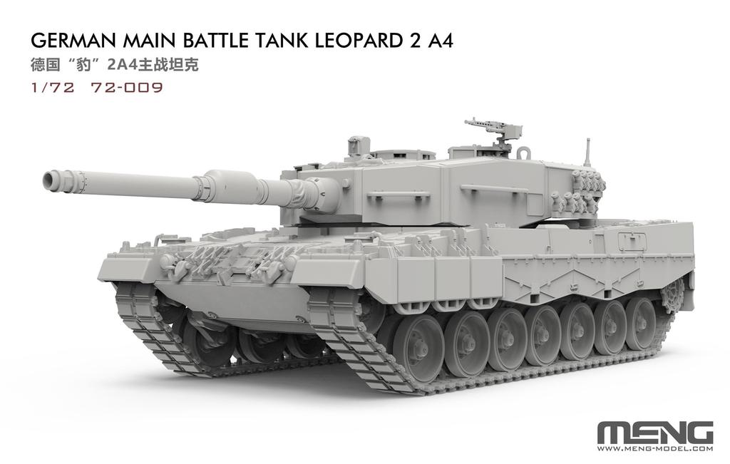 MENG Model German Main Battle Tank Leopard 2A4 Plastic Model 1/72 M72-009 (Tank)