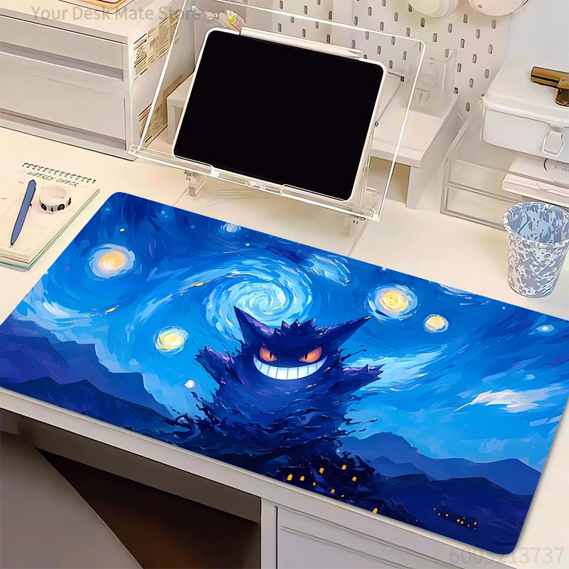 Extra Gaming Mouse Pad Mini Pc P-Pokemon Gengar Computer Gamer Office Laptop Keyboard Carpet Mouse Mat Non-Slip Rubber Table Rug