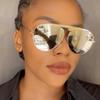 Classic Punk Pilot Sunglasses Women Men Luxury Designer Vintage Big Frame Metal UV400 Sun Glasses