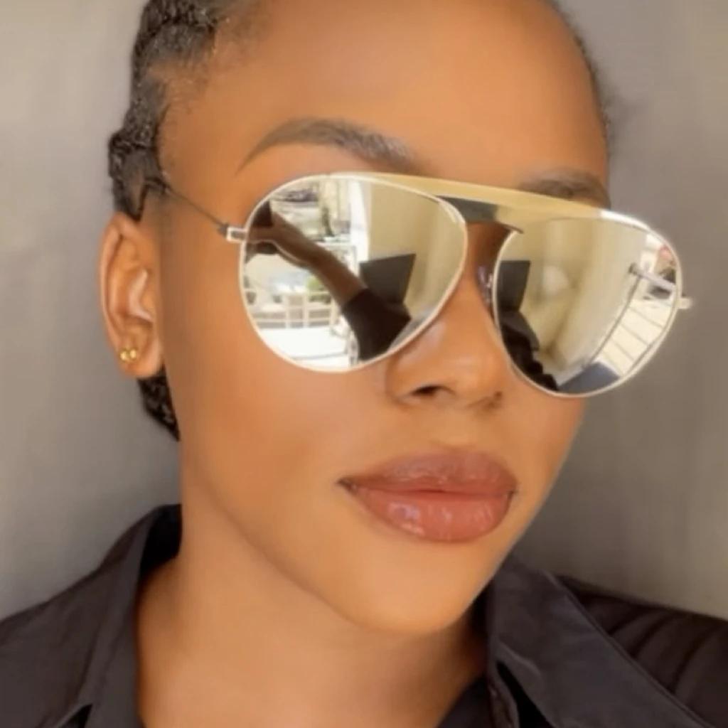 Classic Punk Pilot Sunglasses Women Men Luxury Designer Vintage Big Frame Metal UV400 Sun Glasses