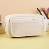 Durable Canvas Stationery Storage Box With Multiple Compartments For Middle School Students